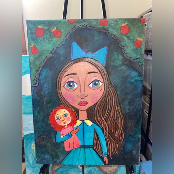 Other - “Cora and Poppy” acrylic painting